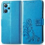 Vsechnonamobil 42731 ART Peněženkový kryt Realme 9 Pro / Realme 9 5G FLOWERS modrý – Zboží Živě