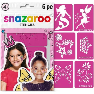 Snazaroo Šablony na obličejové barvy 6 ks Dívčí – Zboží Mobilmania