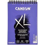 Canson Skicák XL Mix Media na mokré techniky s kroužkovou vazbou 300g m2 30 listů A4 – Zboží Mobilmania