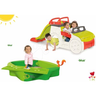 Smoby Set detská preliezačka Adventure Carso šmykľavkou+pieskovisko s krytom a vodnou drahou SM840200-26 – Hledejceny.cz