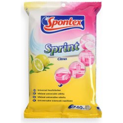 Spontex Sprint Citrus vlhčené univerzální utěrky 40 ks