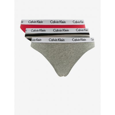 Calvin Klein Kalhotky 3 ks Underwear Dámské šedá – Zboží Mobilmania