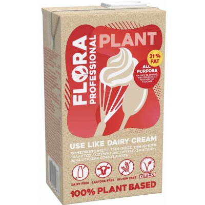 Flora Krém rostlinný ke šlehání 31% 1 l – Zboží Dáma