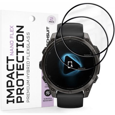 Techsuit Nano Flex (2 ks) na Garmin Fenix 8 / Fenix 8 Pro 47mm černá 174504 – Zboží Živě
