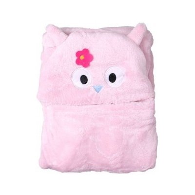 Happy Baby Dětská deka růžová sova s kytičkou – Zboží Dáma