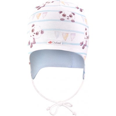 Little Angel čepice podšitá zavazovací Outlast panda pruhy/sv.modrá – Hledejceny.cz