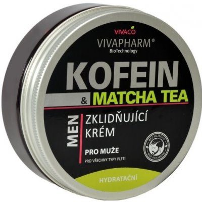 Vivapharm Vivaco Zklidňující krém pro muže Kofein a Matcha Tea 200 ml