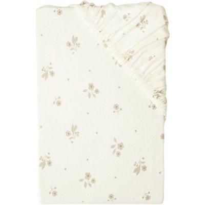 Livarno Žerzejové napínací prostěradlo květiny bílé 180-200x200 – Sleviste.cz