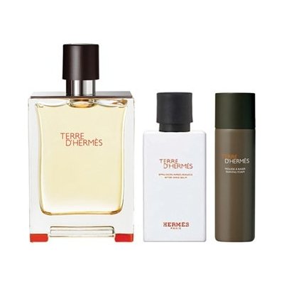 Hermés Terre D Hermés EDT 100 + 50 ml pěna na holení + 15 ml balsam po holení pro muže dárková sada