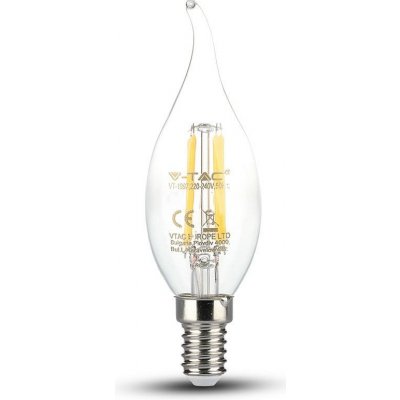 V-tac Retro LED žárovka E14 s plamínkem 4W 400LM teplá bílá 3000K – Hledejceny.cz