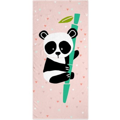 Moshi Moshi dětská osuška Panda 150 x 70 cm světle růžová