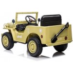 Mamido elektrický vojenský Jeep Willys 4x4 béžový – Zboží Dáma