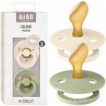 Bibs Colour anatomické dudlíky z přírodní kaučuk 2ks Ivory / Sage – Zbozi.Blesk.cz