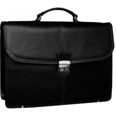 Triton kožená pánská ručně šitá aktovka Gabriel černá – Zboží Dáma