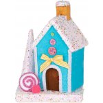 MagicHome Dekorace Candy Line domek modrý 27 cm – Hledejceny.cz