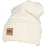 Urban Classics Leatherpatch Long Beanie sand – Zboží Mobilmania
