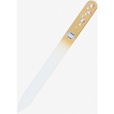 Preciosa Skleněný pilník s českým křišťálem velký zlatý – Zboží Dáma