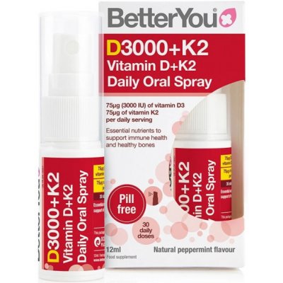 Better You Vitamín D+ K2 orální sprej 12 ml – Sleviste.cz