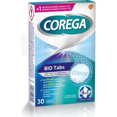 Corega Bio Tabs čistící tablety na zubní náhrady 30 ks – Zbozi.Blesk.cz