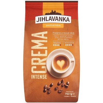 Jihlavanka Crema Intense pražená káva zrnková 0,75 kg – Hledejceny.cz