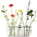 Váza IKEBANA 33 cm, stříbrná, sklo, Fritz Hansen – Hledejceny.cz