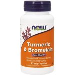 Now Foods Kurkuma Turmeric a Bromelin 90 kapslí – Hledejceny.cz