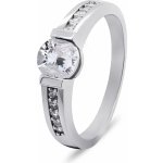 Brilio Silver stříbrný prsten s čirým zirkonem RI022W – Zboží Dáma