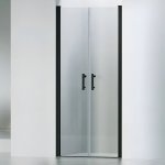 Westy 90 Černá DVOUKŘÍDLOVÉ Sprchové dveře, 195cm, 6mm – Sleviste.cz
