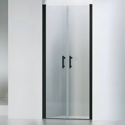 Westy 90 Černá DVOUKŘÍDLOVÉ Sprchové dveře, 195cm, 6mm – Sleviste.cz