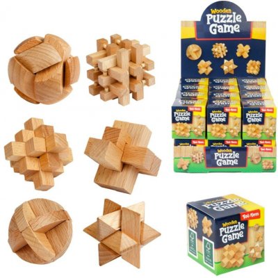 Teddies Hlavolam 3D puzzle dřevo, mix druhů – Sleviste.cz