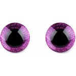 Oči glitrové s pojistkou Ø25 mm - fialovorůž ost. (4 sada) – Zboží Dáma