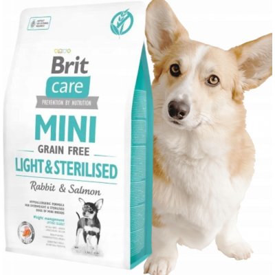 Brit Care Mini Grain-free Light & Sterilised Rabbit & Salmon 2 kg – Zboží Dáma