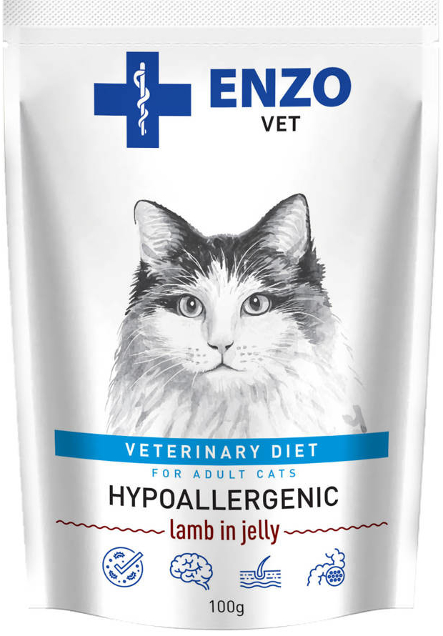 ENZO VET Hypoallergenic pro kočky s jehněčím masem v želé 100 g