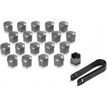 ŠKODA Krytky šroubů pro vozy bez bezpečnostních šroubů - Šedá metalíza – Sleviste.cz