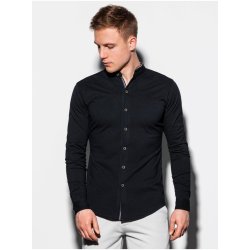 Ombre Clothing pánská košile černá K542
