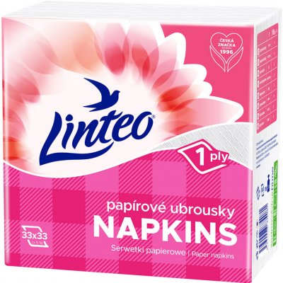 Linteo 1V bílé papírové ubrousky 100ks 33x33cm – Zboží Dáma