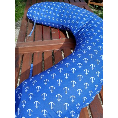 KHC Potah na kojící polštář Miki Obrovský Kotvy na modré – Zboží Dáma