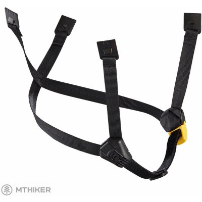 podbradní pásek pro přilby Petzl DUAL Extended Vertex a STrato žlutočerný prodloužený