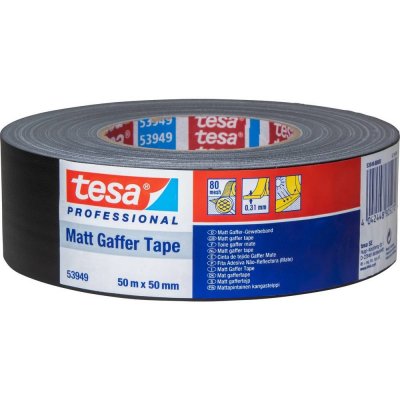 tesa 53949 páska se skelným vláknem Gaffer tape 50 m x 50 mm černá – Sleviste.cz
