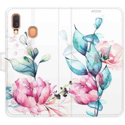 Pouzdro iSaprio Flip s kapsičkami na karty - Beautiful Flower Samsung Galaxy A40 – Zboží Mobilmania