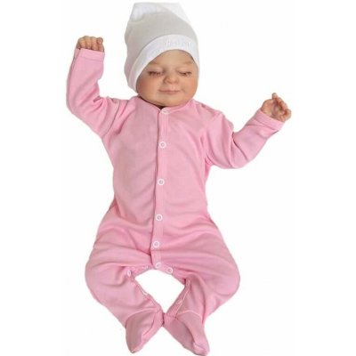 Kojenecký růžový bavlněný overal – Zbozi.Blesk.cz