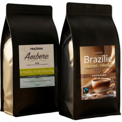Ambere Brazílie Caramelo Doce a Mogiana a zrnková 2 x 1 kg – Hledejceny.cz