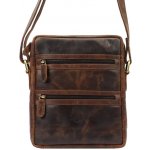 Pánská kožená taška přes rameno hnědá GT212 – Zboží Dáma