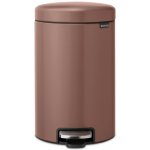 Brabantia NEWICON Pedálový odpadkový koš 12 l - saténová hnědá – Hledejceny.cz