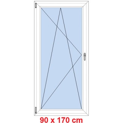 Soft Balkonové dveře otevíravé a sklopné Winchester/Bílá levé 90 x 170 cm – Hledejceny.cz