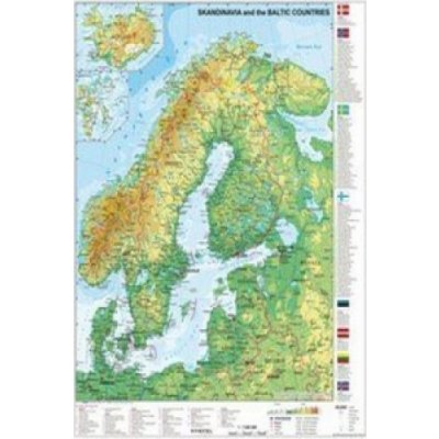 Stiefel Wandkarte Skandinavien und Baltikum physisch