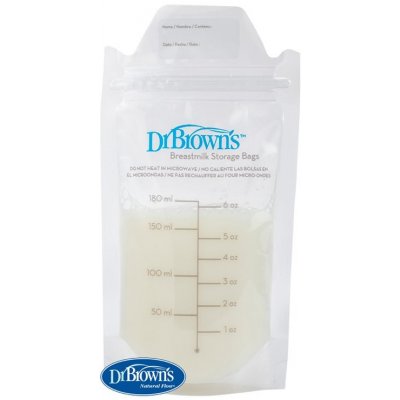 DR.BROWN'S Kapsy na uskladnění mateřského mléka 180 ml, 25 ks – Zboží Mobilmania