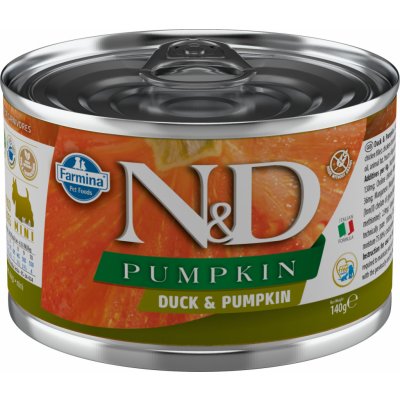 N&D Pumpkin Dog Adult Mini Grain Free duck 140 g – Zboží Mobilmania