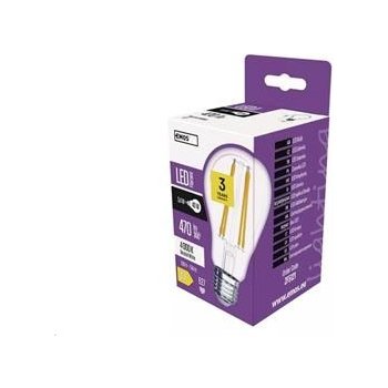 Emos LED žárovka Filament A60 3,4W E27 neutrální bílá