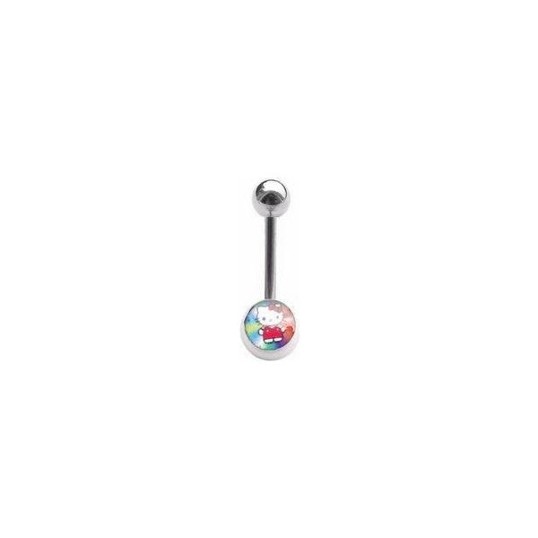  Šperky4U piercing do pupíku banánek kočička Hello Kitty BS01028